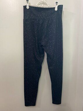 Sweetlegs Silver Sparkle Leggings Size Plus1